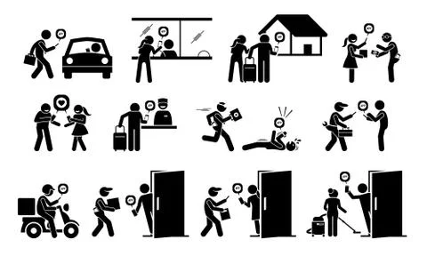 People using smart phone to order services online through app. Vector artwork イラスト素材