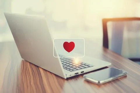 People using smartphone send message on social media Stock Photos