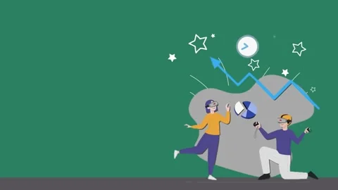 People Using Virtual Reality For Data Visualization And Analysis Stock Footage 279518820