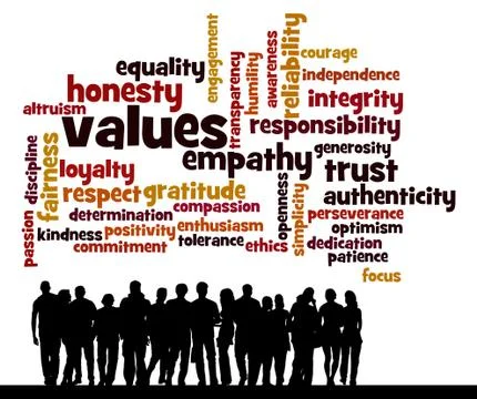 People values Illustrazione stock
