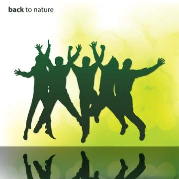 People Vector Background Stock Illustration