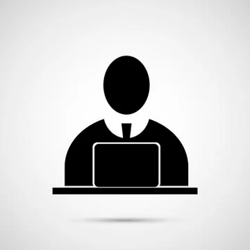 People vector design. Man at the computer icon 库存插图