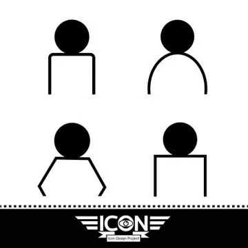 People vector icon Stock Illustration