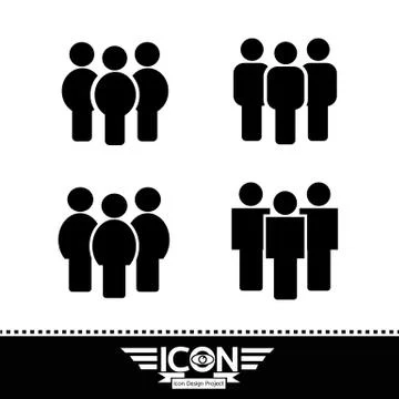 People vector icon Stock Illustration
