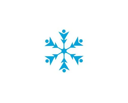 People vector icon, snow design round web blue button Stock Illustration