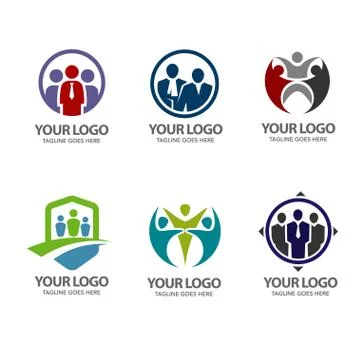 People vector logo Stock Illustration
