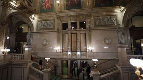 People in Vienna Opera before performance Stock Footage 98138810