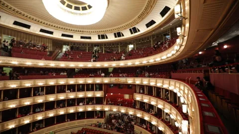 People in Vienna Opera before performance Stock Footage 98139267