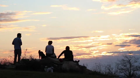 People viewing the sunset Stock-Footage 5164862