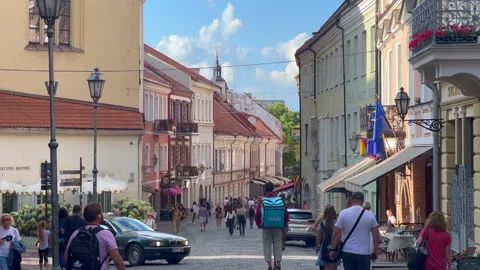 People in Vilnius Lithuania Stock Footage 246227611