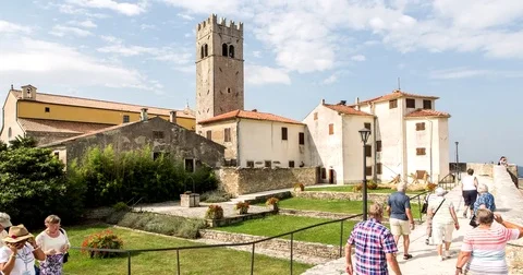 People visit the city Stock Footage 74395296