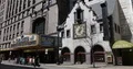 People Visit Ford Center Theater Building Famous Landmark in Chicago City Day 4k or 4k+ Resolution