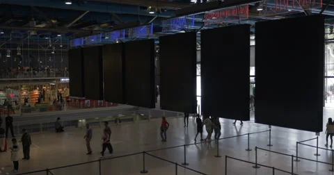 People visiting Centre Pompidou in Paris Stock Footage 64366652