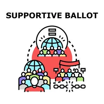 People voting for change and equality in election Ilustración de archivo