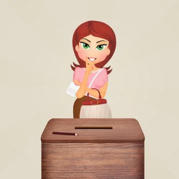 People Voting In An Elections Stock Illustration