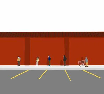 People waiting Illustrazione stock