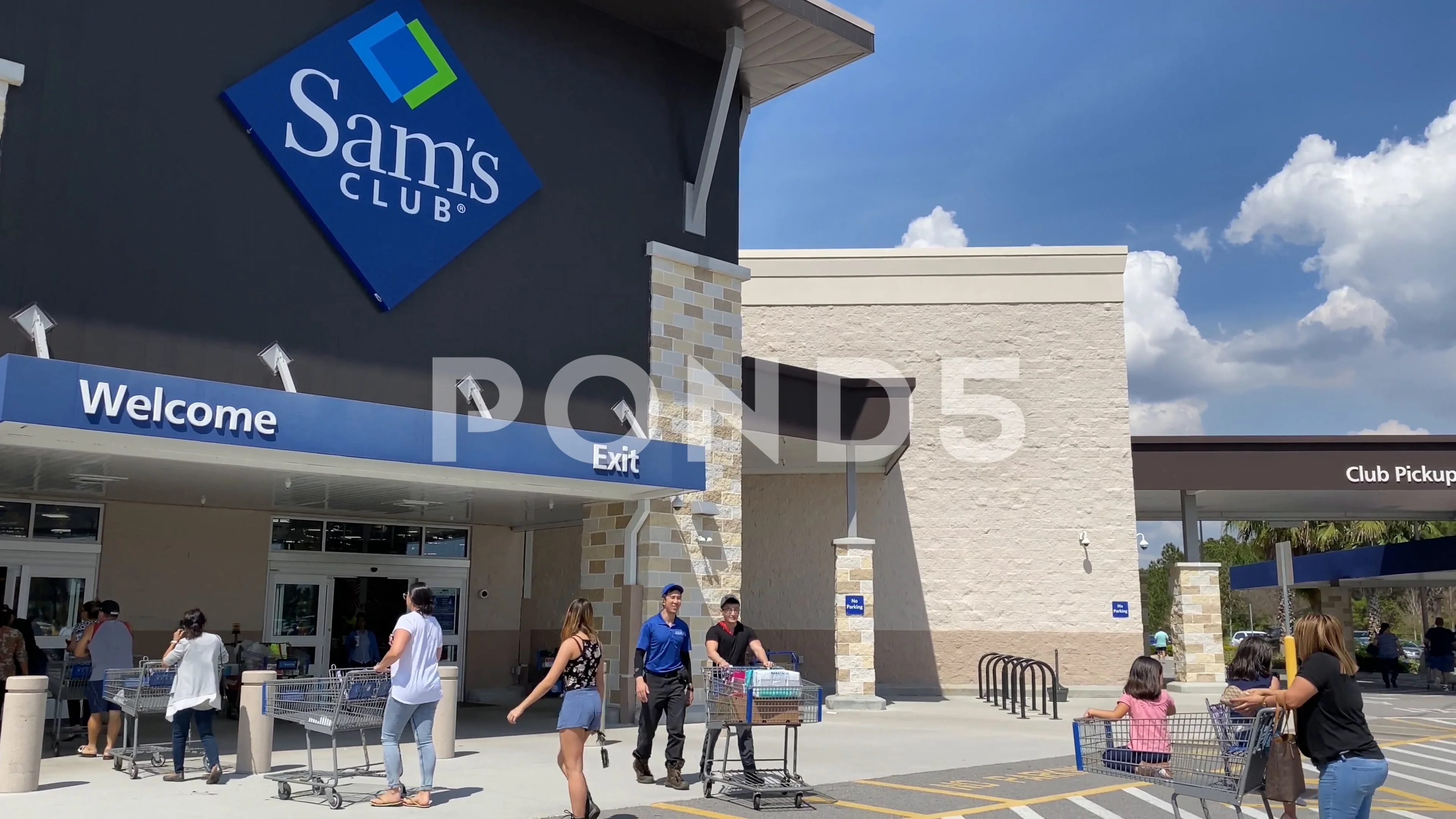 People waiting in line at a Sams Club in... | Stock Video | Pond5