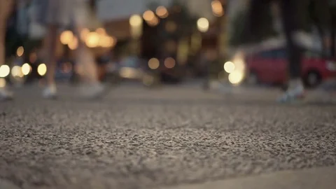 People waking, focus in foreground Stock Footage 77752262