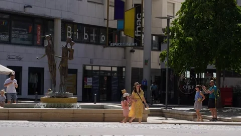 People walk around the square. Stock Footage 249263175