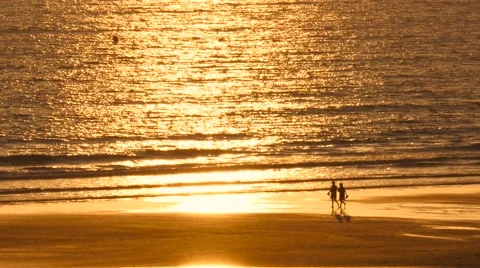 People walk on the beach Stock-Footage 68948825