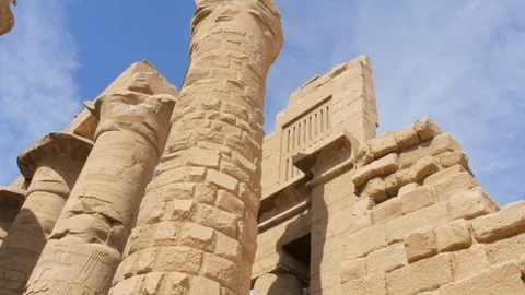 People Walk Between The Columns Video stock 128213984