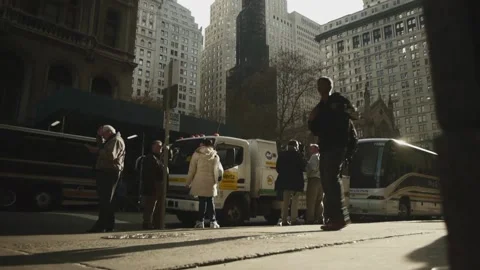 People walk in NYC Stock Footage 146190862