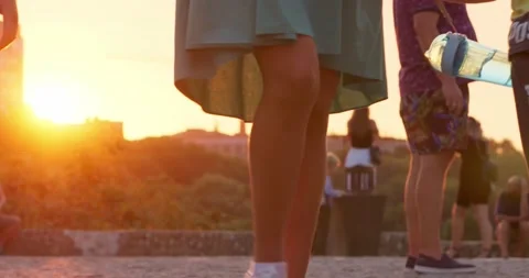 People Walk on the Observation Deck. Stock Footage 159829367