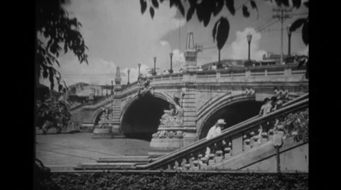 People walking up and down the staircase Stock Footage