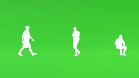 People Walking Animation Crowd Motion Scene Stock Footage 327343441