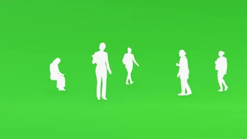 People Walking Animation Crowd Motion Scene Stock Footage 327343472