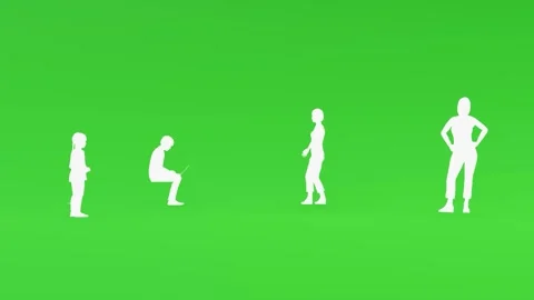 People Walking Animation Crowd Motion Scene Video stock 327343476