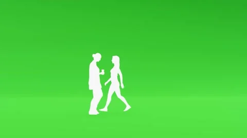 People Walking Animation Crowd Motion Scene Stock Footage 327343484