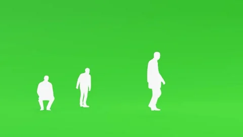 People Walking Animation Crowd Motion Scene Stock Footage 327343485