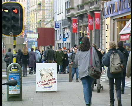 People walking in Antwerp city Stock Footage 655341