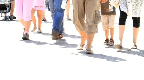 People Walking Around Stock Footage 802560