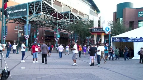 People Walking to the Baseball Game Stock-Footage 274116847