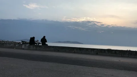People walking on the beach Video stock 144558493