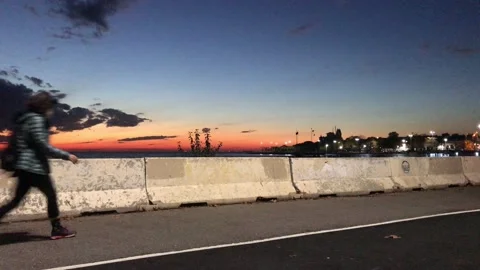 People walking on the beach Video stock 144628335