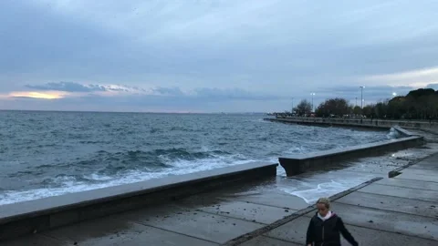 People walking on the beach Stock Footage 144850645
