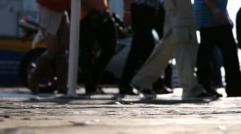 People Walking on Boardwalk  스톡 동영상 10911102