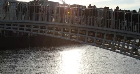 People walking on the bridge 動画素材 101023817
