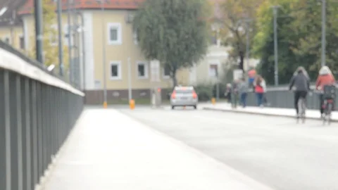 People walking on the bridge Stock Footage 117410803