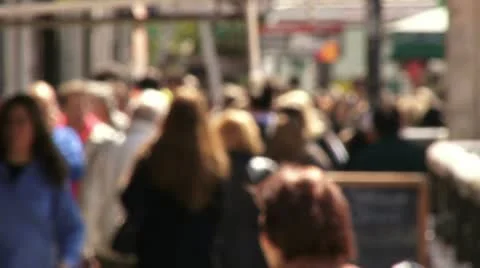 People Walking on a busy street Stock Footage 20506341