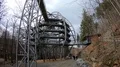 People walking on canopy treetop walkway construction in winter season 4k or 4k+ Resolution