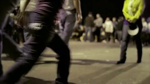 People walking carnival Stock Footage 10786101