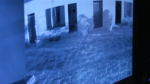 People walking caught in CCTV Stock Video Pond5