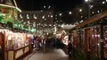 People walking at Christmas market by night lighting in Brunswick city 4k or 4k+ Resolution