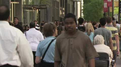 People Walking In the City Stock Footage