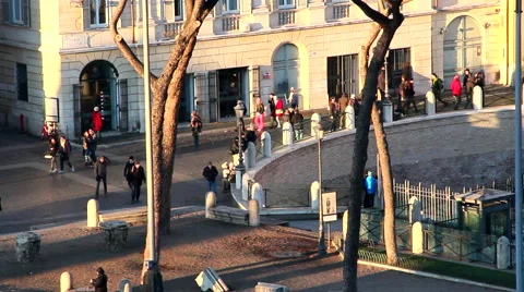 People walking in the city Stock Footage 45577022