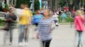 People walking city pavement time lapse, holiday working day HD Footage